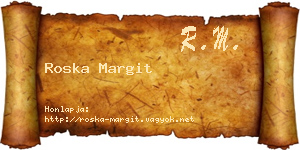 Roska Margit névjegykártya
